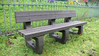 Recycled Plastic Bench  The Colne 4 seater [upl. by Shirlene744]