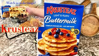 Krusteaz Light Fluffy Pancake Mix No Artificial Flavors Colors or Preservatives Buttermilk [upl. by Bricker]