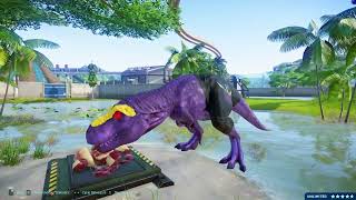 BATTLE ROYALE  Team Tyrannosaurus vs Team Vastatosaurus  Whos Dinosaur KING  Jurassic Park 4 [upl. by Oicapot]