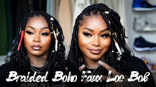 Braided Boho Faux Loc Bob [upl. by Henrieta]