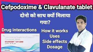 Cefpodoxime clavunic acid tablets  Gudcef cv 200 tablet uses in hindi [upl. by Carling]