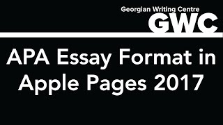 How to Format an APA 6th ed Paper in Apple Pages 2017 OLD version of Pages [upl. by Suirtimid]