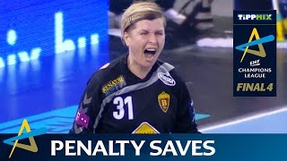 Vardars goalkeeper Suslina with impressive saves  TIPPMIX EHF FINAL4 [upl. by Robenia]