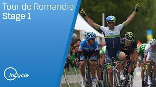 Tour de Romandie 2018  Stage 1 Highlights  inCycle [upl. by Airdnahs]