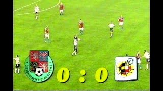 Fotbal Česká republika  Španelsko  00  9101996 kvalifikace MS 1998  FULL MATCH [upl. by Neleh]