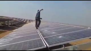 Solar panels at 100 Mw solar plant in Maharashtra vandalized due to non payment of wages [upl. by Arevle]