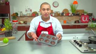 Muffins de chocolate con salsa de manzana a la menta aLoNacho [upl. by Yttik]