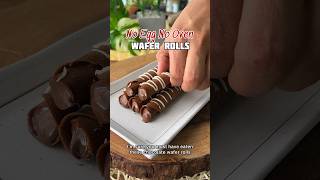 Chocolate Wafer Rolls At Home  No Oven Recipes 20 minutes mein taiyaar Accha fav flavour batao [upl. by Oiramed]