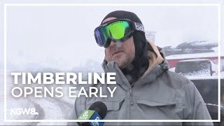 Timberline Lodge switches to daily operations as snow piles up [upl. by Pirbhai]