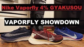 Nike Vaporfly 4 Flyknit Gyakusou Review Comparison amp ON FEET  Vaporfly Showdown [upl. by Frants328]