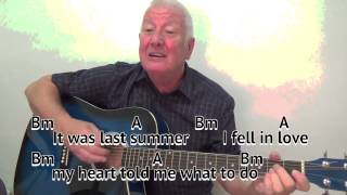 A Picture of You Joe Brown amp the Bruvvers cover GUITAR LESSON playalong with easy chords amp lyrics [upl. by Aicenat]