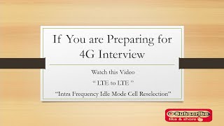 LTE to LTE Intra Frq Idle Mode Cell Reselection Parameter Tuning  4G Optimization [upl. by Allistir]