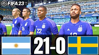 FIFA 23  MESSI RONALDO MBAPPE NEYMAR ALL STARS  ARGENTINA 21  0 SWEDEN [upl. by Rhett711]