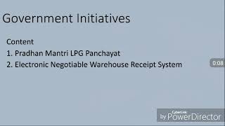 Government Initiatives Pradhan Mantri LPG Panchayat Electronic Negotiable Warehouse Receipt System [upl. by Neerbas403]