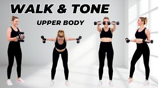 🔥37 Min WALK amp TONE Dumbbell Workout🔥Upper Body Toning🔥Cardio amp Strength🔥Burn Fat amp Build Muscle🔥 [upl. by Akinirt]