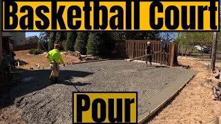 Home Basketball Court Concrete Pour 31224 [upl. by Akitnahs]