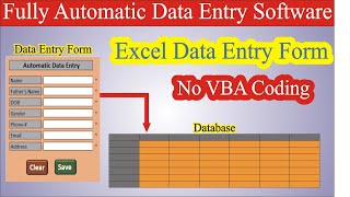 Data Entry Software In Excel  Fully Automatic Data Entry Form [upl. by Leblanc]