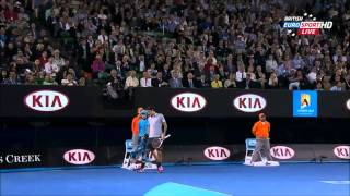 Federer Drops The quotFquot Bomb After Murrays Amazing Backhand HD [upl. by Areemas]