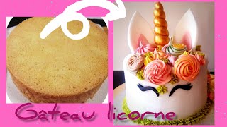 Gâteau Licorne facile  Unicorn Cake [upl. by Llenor]