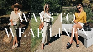 5 Ways To Wear Linen This Summer  Linen Lookbook [upl. by Acnaiv]