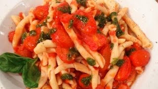 Pasta al fierrito con salsa de albahaca [upl. by Lucila]