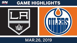 NHL Game Highlights  Kings vs Oilers – March 26 2019 [upl. by Yrekcaz]