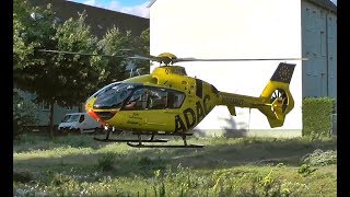 Rettungshubschrauber Christoph 31 DHLDM  Start in Hennigsdorf Seilerstraße [upl. by Eppilihp]