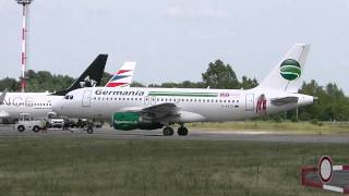 SXF Germania  A319112 DASTZ AJWAviationSticker pushback 10062012 [upl. by Buderus]