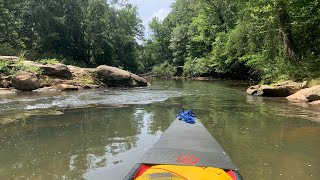 Paddling Downriver Then Attaining The Log Shoals Run Low Water [upl. by Hillegass]