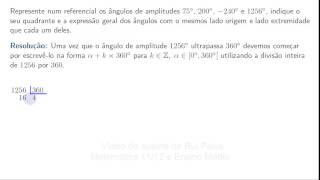 Trigonometria  Exercício 31 da Aula 3 Ângulo e arco generalizados [upl. by Idolem297]