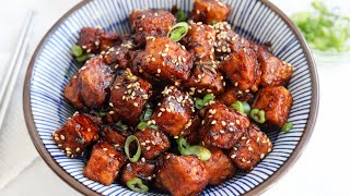 Delicious Crispy Soy Garlic Tofu [upl. by Notyap400]