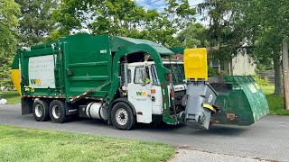 WM Curotto Can Garbage Truck Flying Through Somerset Recycling [upl. by Ahgem986]