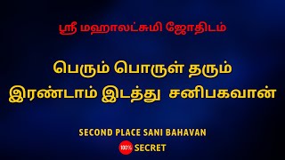 பெரும் பொருள் தரும் இரண்டாம் இடத்து சனிபகவான்  Sri Mahalakshmi Jothidam  Tamil Astrology [upl. by Kevon]