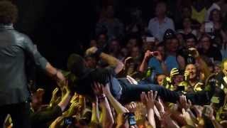 Bruce Springsteen  20140126  Cape Town Bellville Velodrome  Hungry Heart Crowd Surf [upl. by Asillem]