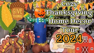 COZY THANKSGIVING HOME DECOR TOUR FOR 2024🦃🍁 [upl. by Cesya]