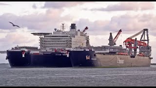 LARGEST CONSTRUCTION SHIP EVER BUILT quotPIONEERING SPIRITquot ARRIVES AT ROTTERDAM  4K SHIPSPOTTING 2023 [upl. by Camden900]