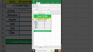 how to use the COUNTIF function in Excel to count specific words or numbers in your data [upl. by Anny]