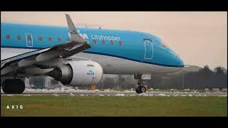 KLM  PH EZG  Leeds Bradford Airport  TAKE OFF✈️📸 [upl. by Alaunnoif]