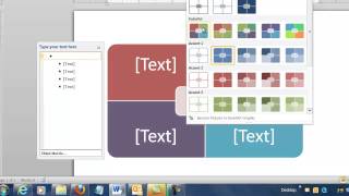 Microsoft Word 2010  The Basics  Create a Company Diagram with Smart Art Matrix [upl. by Nitnelav]