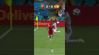 Portugal vs Spain Epic 33 Draw  2018 World Cup Highlights football soccer shorts [upl. by Anaujahs]