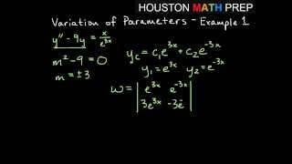 Variation of Parameters  Example 1 [upl. by Justina]