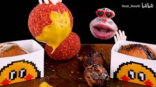 【RealMouth】Extremely crispy giant cheese Cheetos ball eating show [upl. by Marvel]