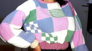 Crochet sweater crochet sweater part 1የሹራብ አሰራር አማርኛየዳንቴል ሹራብ አሰራር ክፍል 1 [upl. by Azilanna769]