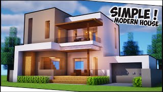 Cara Membuat Rumah Modern Perumahan Simple  Minimalis   Minecraft Modern Pt27 [upl. by Raybin263]