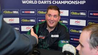 PDC Dart WM 2018  Interview Kevin Münch nach 31 gegen Adrian Lewis [upl. by Aloeda]