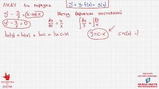 Математика без Хуни Линейное неоднородное уравнение 1 порядка Метод вариации постоянной [upl. by Tillman]