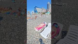 🇬🇪 BATUMI Georgia BEACH WALK🔥  🌊view of rocky beach【4K】😍🏝 shorts beach [upl. by Noivax]