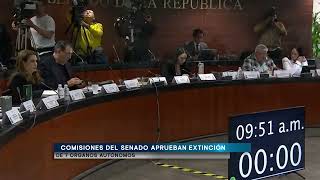 Comisiones del Senado aprueban extinción de 7 órganos autónomos [upl. by Dosh217]