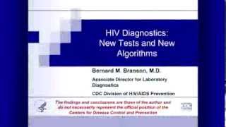 HIV Diagnostics New Tests and New Algorithms [upl. by Ric]