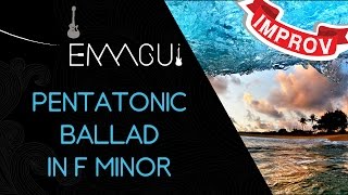 Pentatonic backing track F minor Guitar impro by emmgui [upl. by Morie]